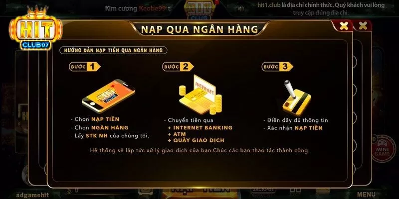 Chọn cách giao dịch nạp tiền HitClub hiệu quả